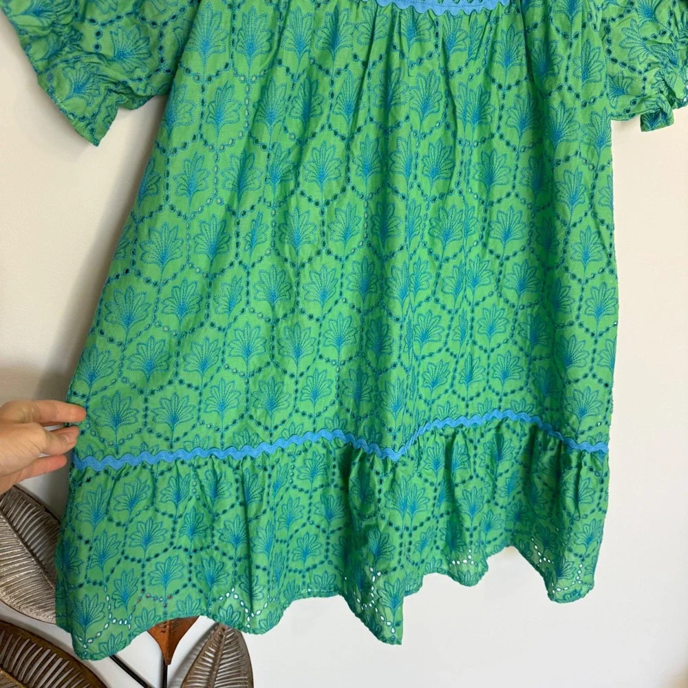 Umgee Emerald and Sky Mini Dress - Picture 7 of 10